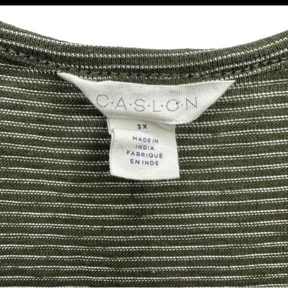 Striped Green Cropped Jumper by Caslon - Size 3X - Picture 2 of 8